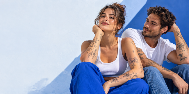Tattoo Vibe campaign with tattooed models